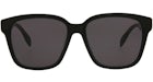 Lunettes de soleil à monture carrée en acétate Alexander McQueen, noir, gris (AM0331SK-30011454-002)