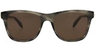 Lunettes de soleil Alexander McQueen à monture carrée en acétate gris gris brun (AM0158S-30006088-004)