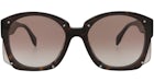 Alexander McQueen Square-Frame Acetate Sunglasses Havana Havana Brown (AM0334S-30011470-002)