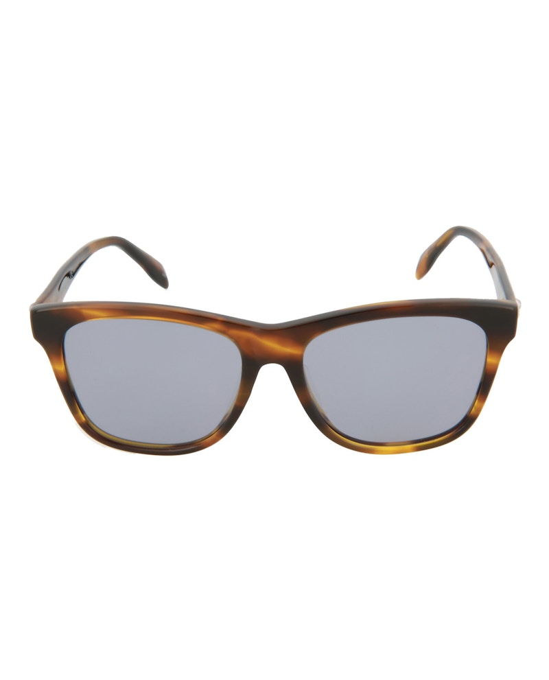 Pre-owned Alexander Mcqueen Squareframe Acetate Sunglasses In Yellow Yellow Blue (am0158s/30006088/003)