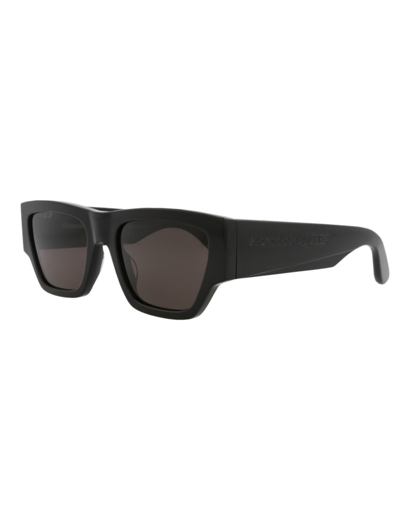 Pre-owned Mcq By Alexander Mcqueen Men's Mcq Alexander Mcqueen Alexander Mcqueen Square Rectangle Sunglasses In Black Black Grey (am039