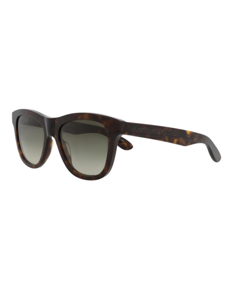Pre-owned Mcq By Alexander Mcqueen Men's Mcq Alexander Mcqueen Alexander Mcqueen Square Rectangle Sunglasses In Havana Havana Green (am