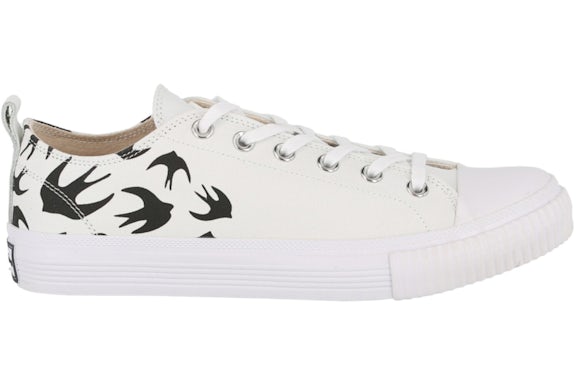 Alexander McQueen Swallows Low-Top Sneaker White Black (Women's)