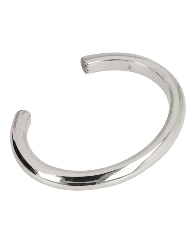 Alexander McQueen Thin Metal Open Cuff Bracelet Silver in Metal - JP
