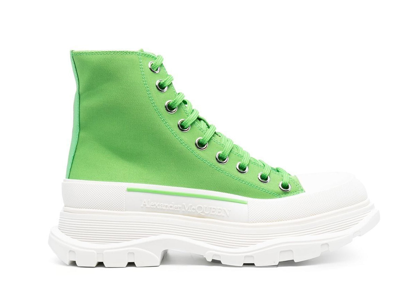 Alexander McQueen Tread Slick leather sneakers - Green