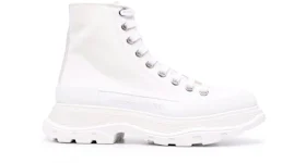 Alexander McQueen Tread Slick Boot Canvas White White (Women's)