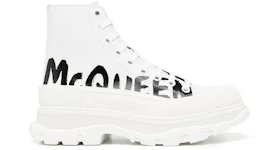 Alexander McQueen Tread Slick Boot Graffiti Optic White