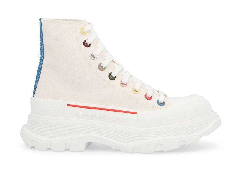 Pre-owned Alexander Mcqueen Tread Slick Boot (women's) Sneakers In White/colour In Multi