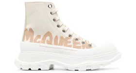 Alexander McQueen Tread Slick High Top Sneakers Beige (Women's)