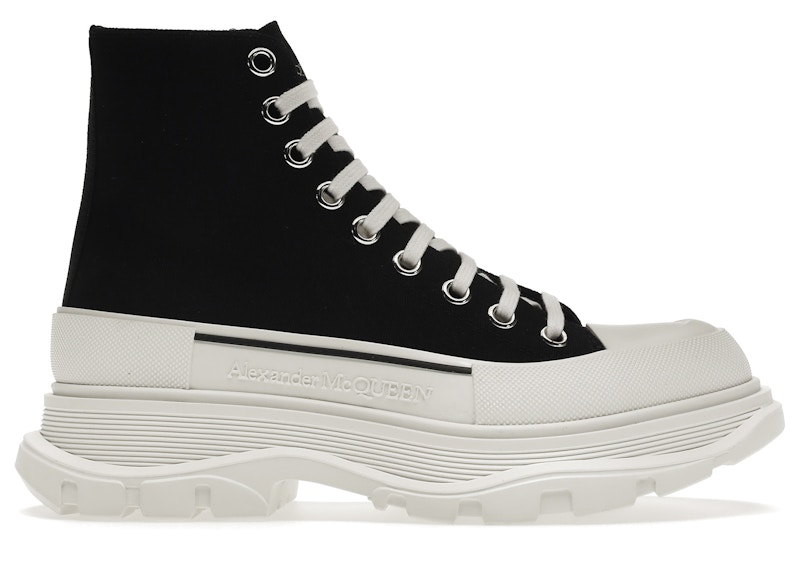 Alexander McQueen Tread Slick Lace Up Boot Black White メンズ ...