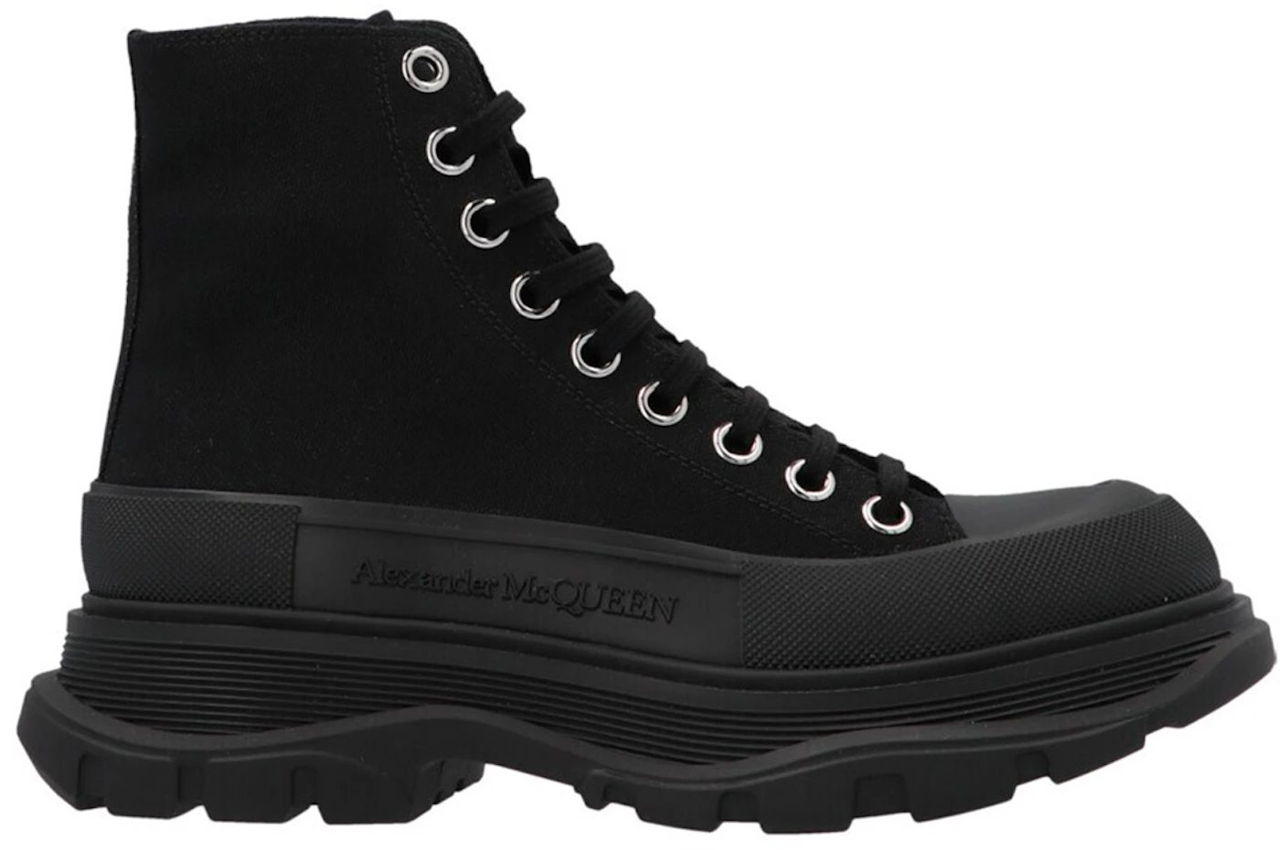 Alexander McQueen Tread Slick Lace Up Boot Black (Women's) -  611706W4MV21000 - US