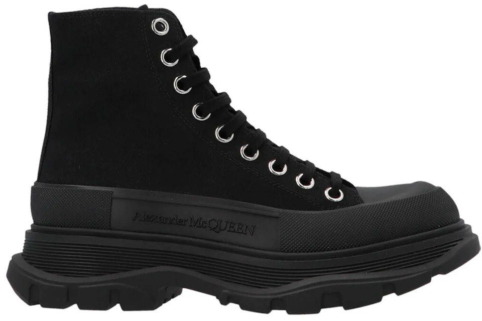 Alexander McQueen Tread Slick Lace Up Boot Black (Women's)
