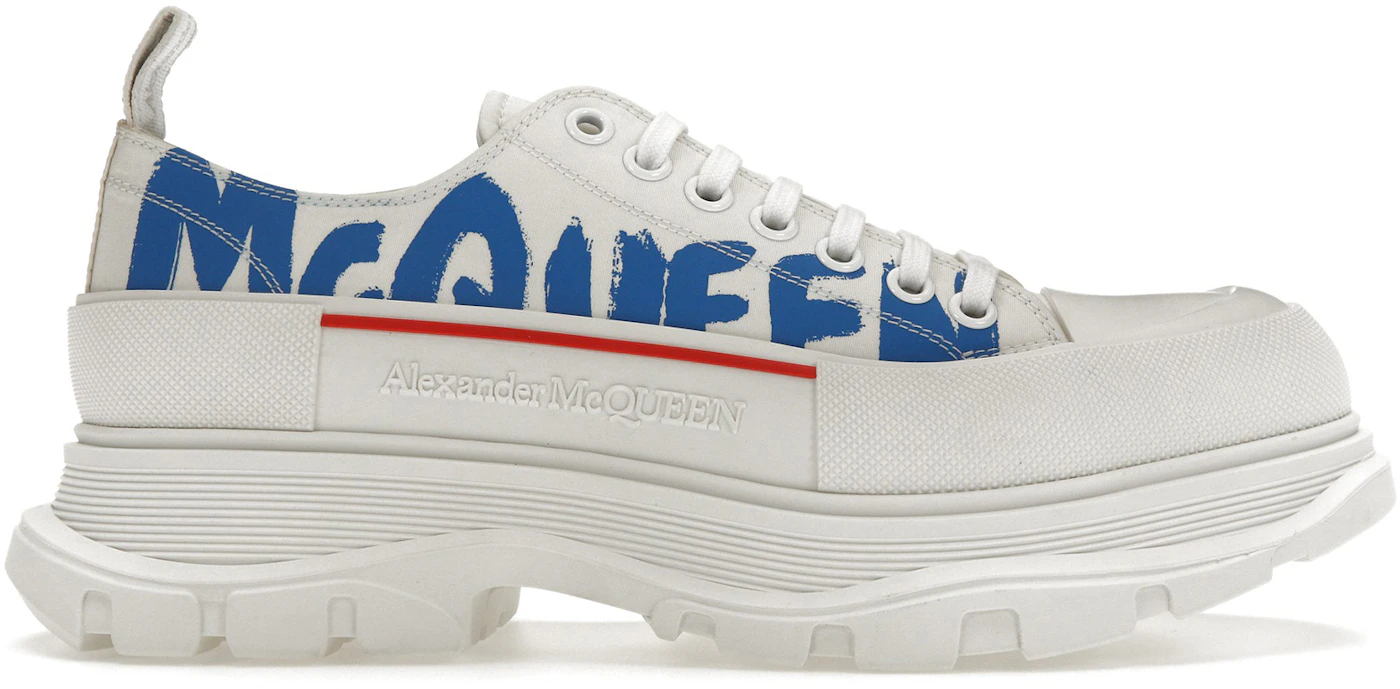 Shop alexander mcqueen Street Style Bi-color Leather Logo Metallic Sneakers  (750336 WIDJP 8834 white/vanilla/blk) by sutong83gv
