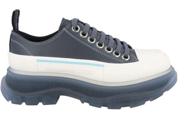 Alexander McQueen Tread Slick Low Lace Up Navy White (Women's)