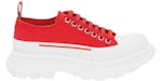 Alexander McQueen Tread Slick Low Lace Up White Red