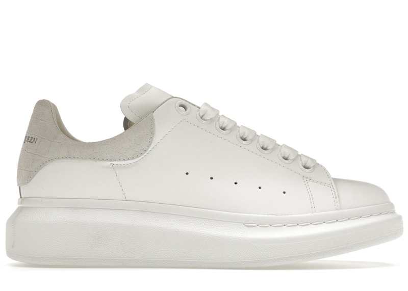 Pre-owned Alexander Mcqueen Men's Croc Sneakers In White