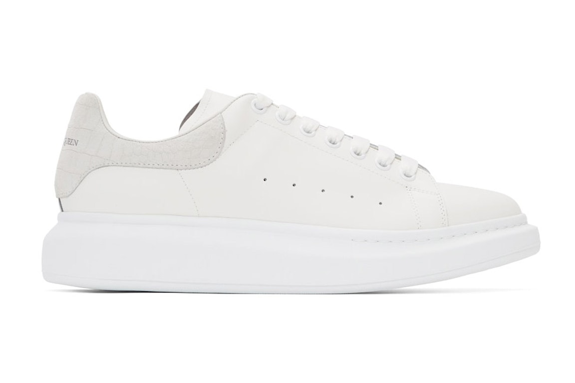 Pre-owned Alexander Mcqueen White Croc