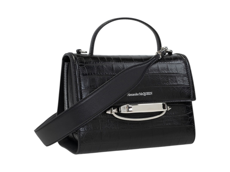 Pre-owned Alexander Mcqueen Women's  The Story Shoulder Bag In Black