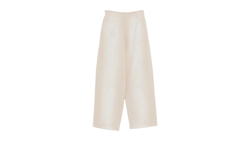Alexander Wang Allover Hotfix Mid-Rise Sweatpant Washed Khaki