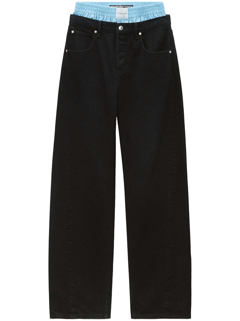 Pre-owned Alexander Wang Women's  Balloon Jean Prestyle Boxer In Washed Black