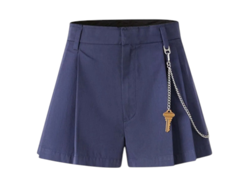Pre-owned Alexander Wang Women's  Chain Highrise Short In Blue Ink