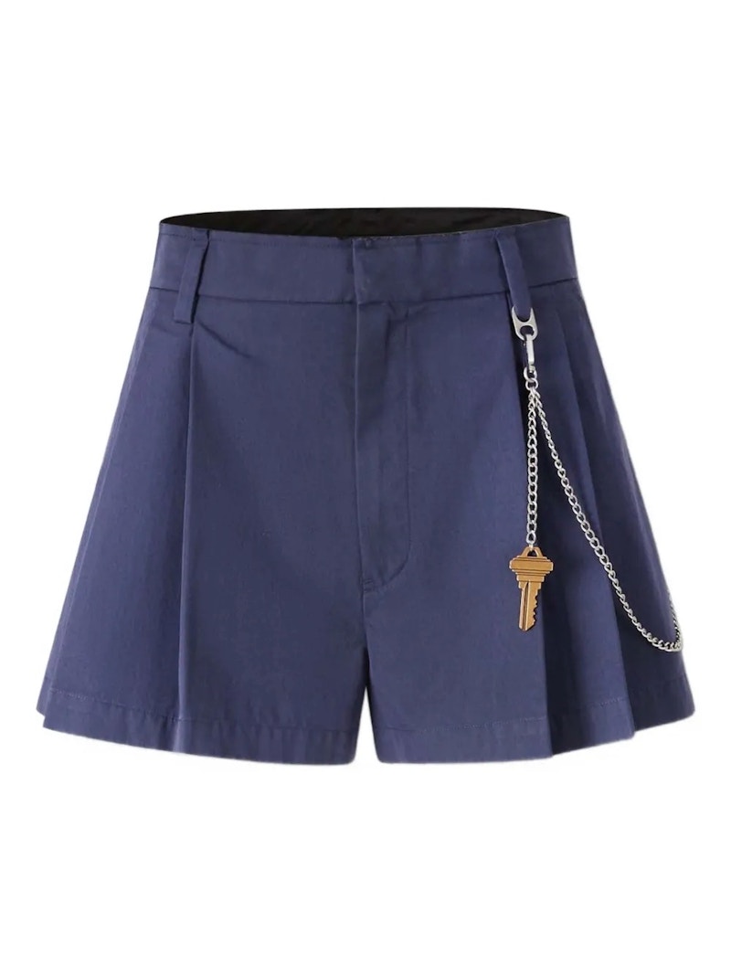 Alexander Wang Chain High-Rise Shorts Blue Ink