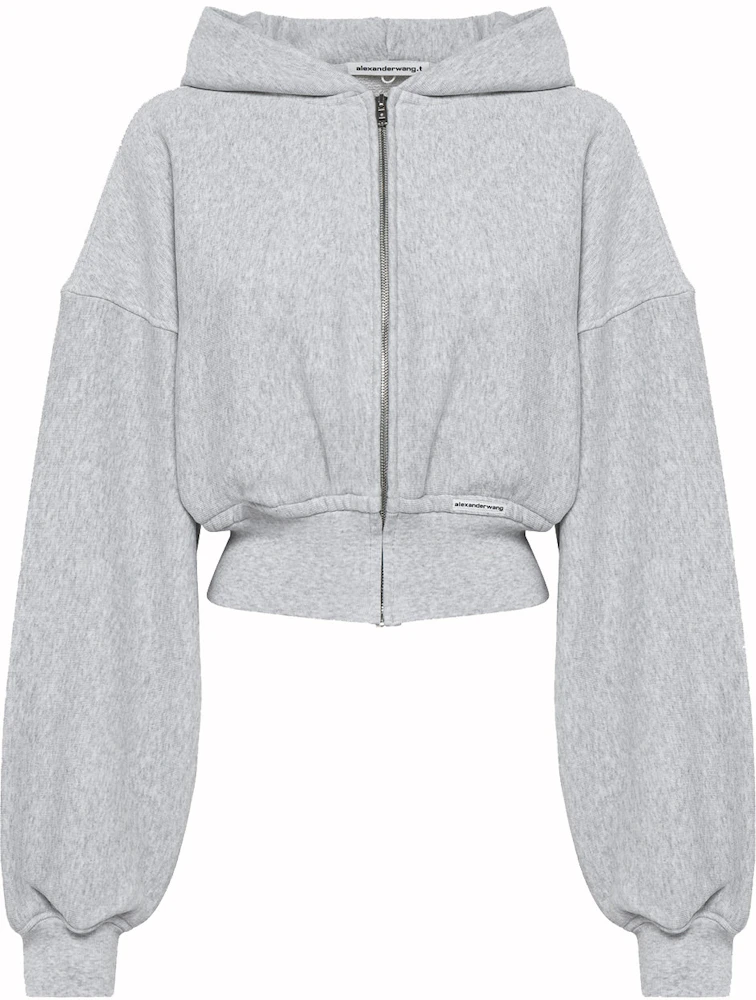 Alexander Wang Crop Sweatshirt Light Grey - US