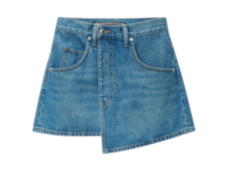 Pre-owned Alexander Wang Women's Deconstructed Wrapped Skirt In Undyed In White