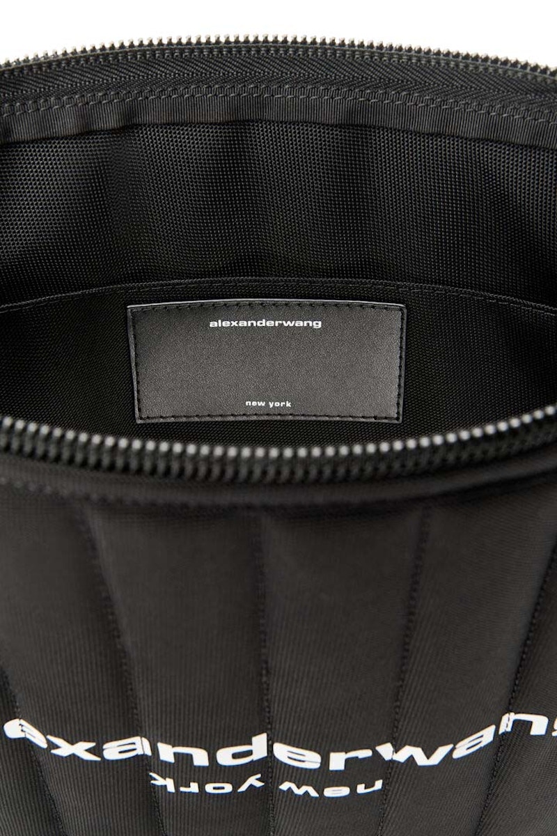 Alexander Wang Elite Tech Shoulder Bag Black in Nylon with Silvertone US
