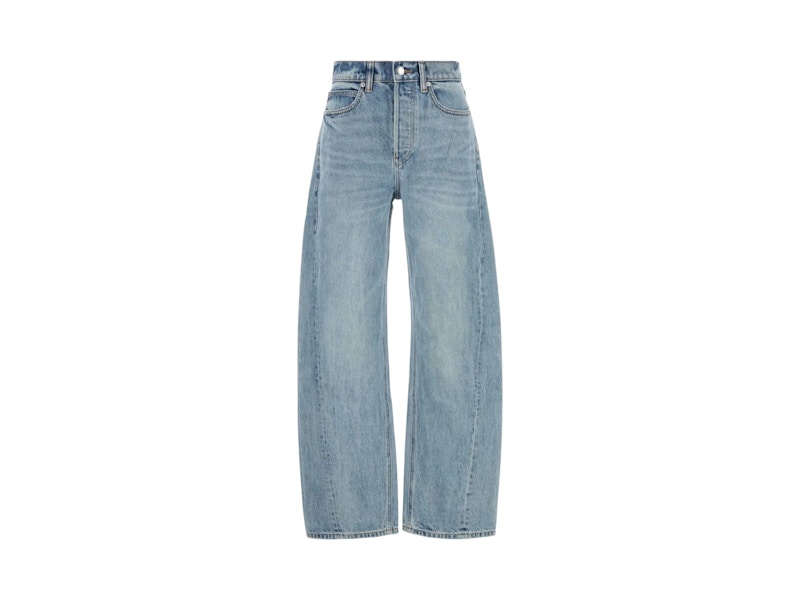 Pre-owned Alexander Wang Women's Float Mid Rise Jean In Vintage Bleach Blue