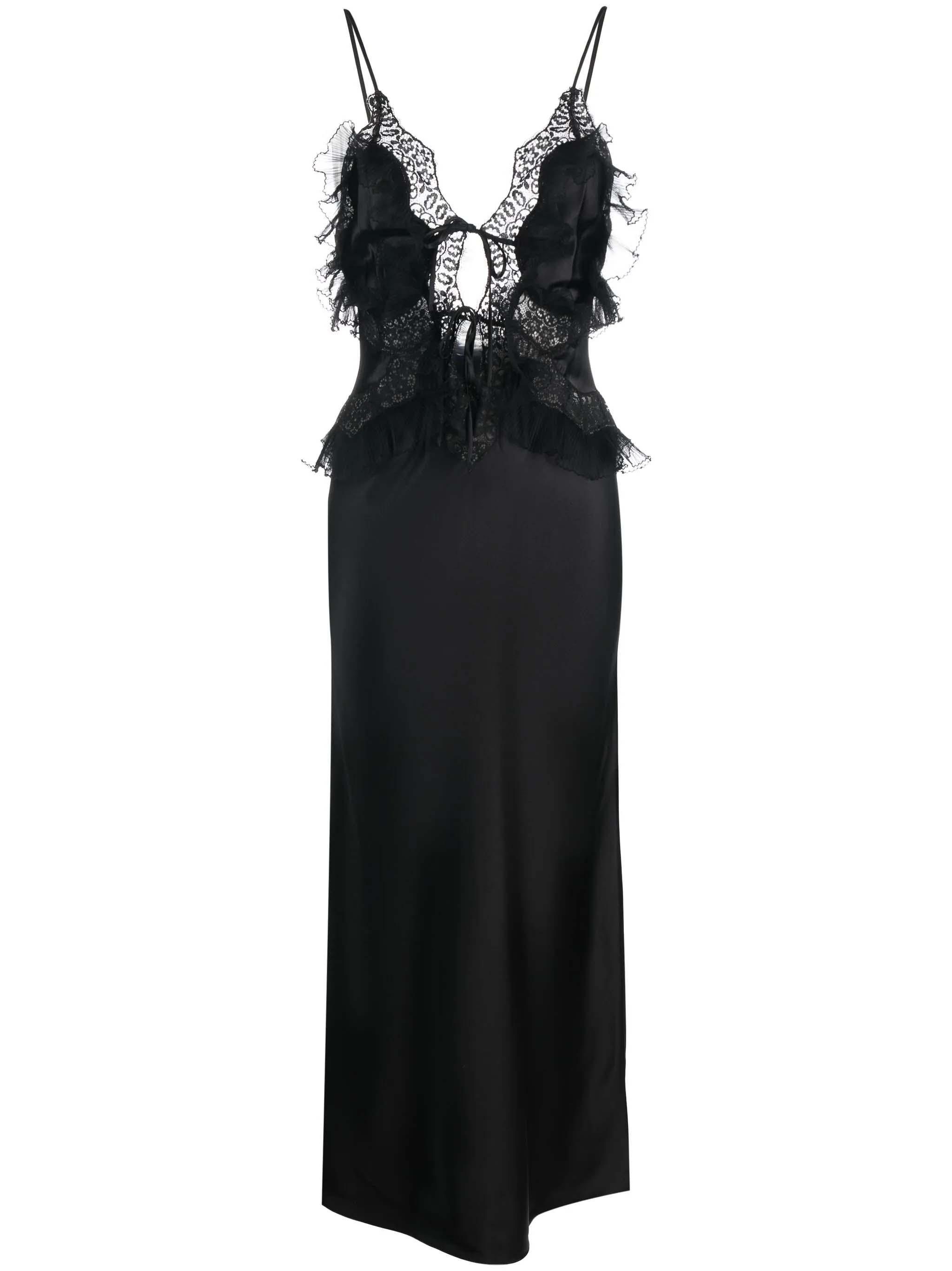 Alexander Wang Lace Combo Midi Dress Black - JP