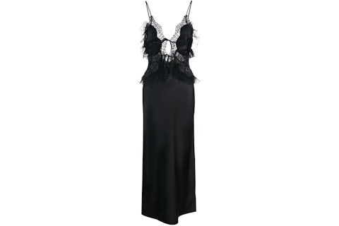 Alexander Wang Lace Combo Midi Dress Black - US Alexander Wang Lace Combo Midi Dress Black - US