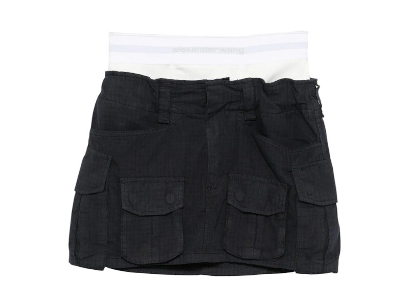 新品 StockX購入 Alexander Wang ロゴエラスティックスカート 新品未使用】Alexanderwang ロゴ エラスティック ミニスカート