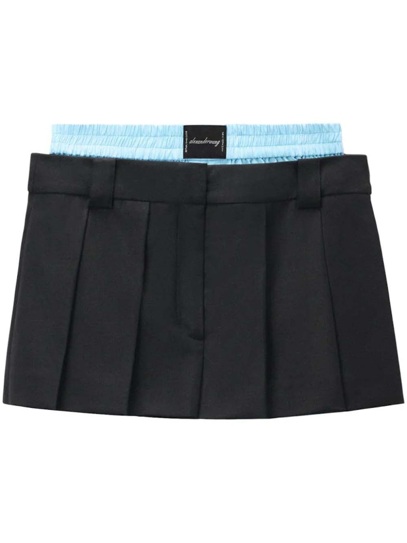 【送料&関税込】Alexander Wang Pre-styled Boxer Pants Pre-Styled Boxer Pleated Trouser in BLACK | alexanderwang®