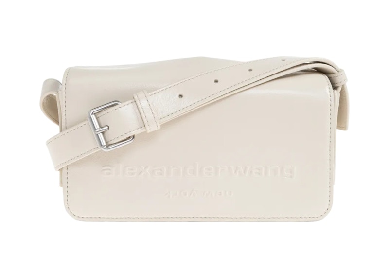 Women's Alexander Wang Punch Flap Crossbody Bag in Vanilla