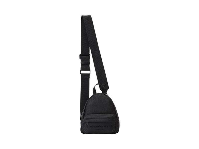 Pre-owned Alexander Wang Women's  Punch Mini Sling Backpack In Black