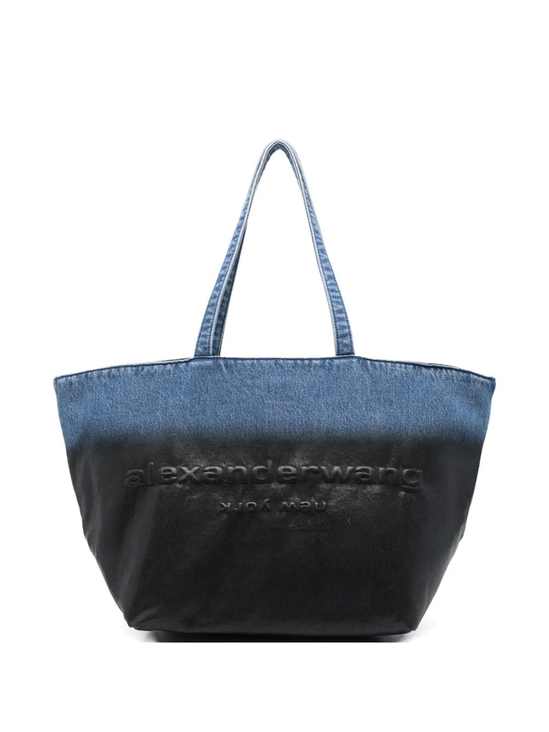 Alexander Wang Punch Tote Vintage Marbled Blue Black in Cotton - JP