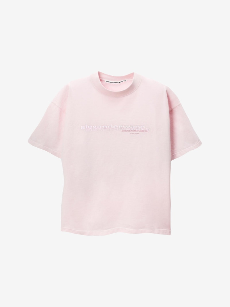 Alexander Wang Shrunken T-shirt Light Pink - FW25 - JP