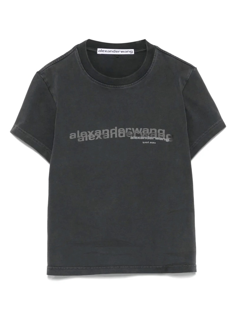 Alexander Wang Shrunken T-shirt Washed Black - FW25 - US