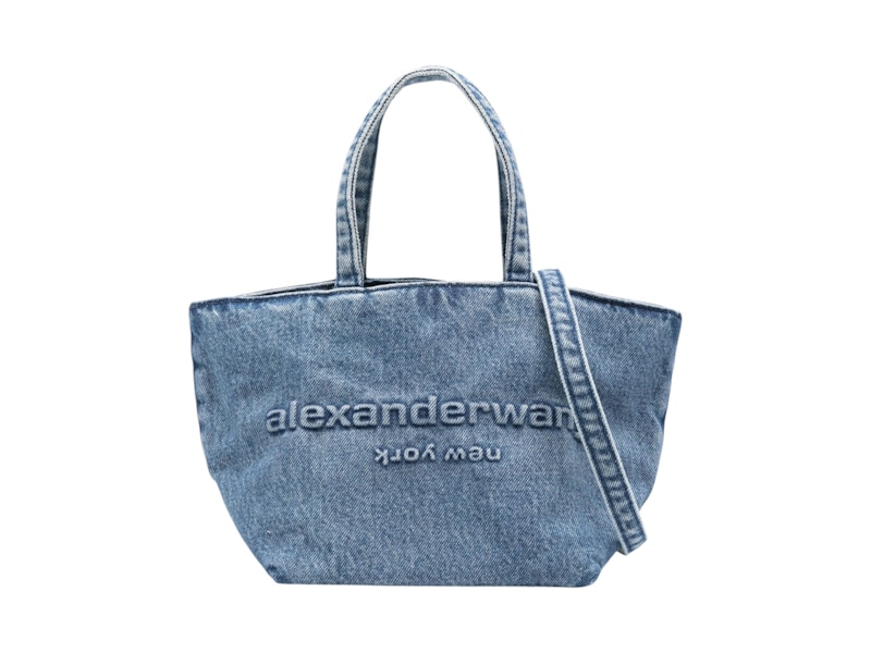 Pre-owned Alexander Wang Women's W/strap Punch Small Tote In Vintage Medium Indigo In Blue