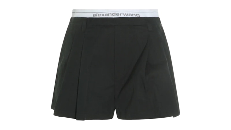 Alexander Wang Women's Logo Elastic High-Rise Short Black