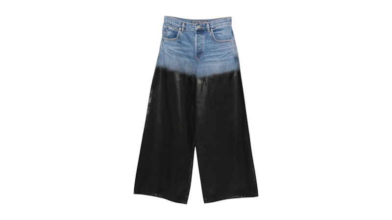 Alexander Wang Women's Partial Coating Surge Low Rise Wide Leg Jean ...