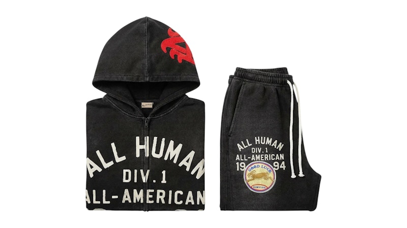 All Human All Human Deli Full Zip Set Wash Black