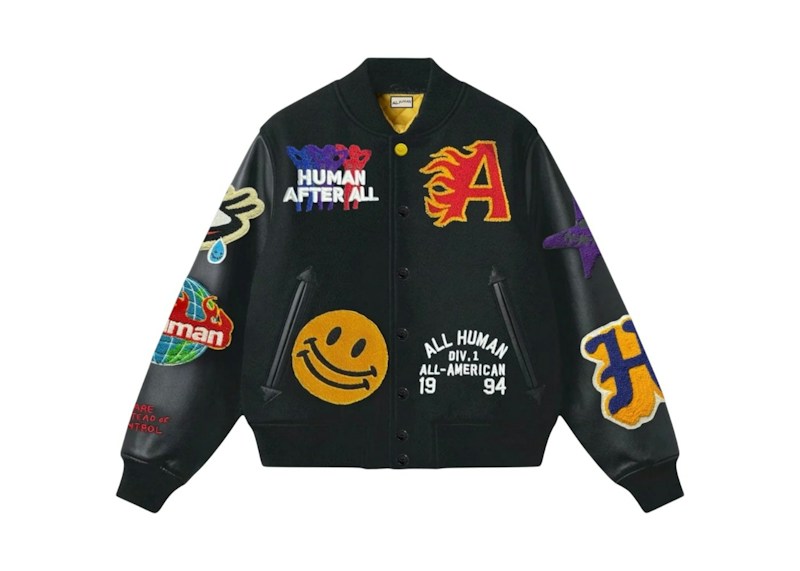 All Human College Dropout OG Varsity Jacket Black
