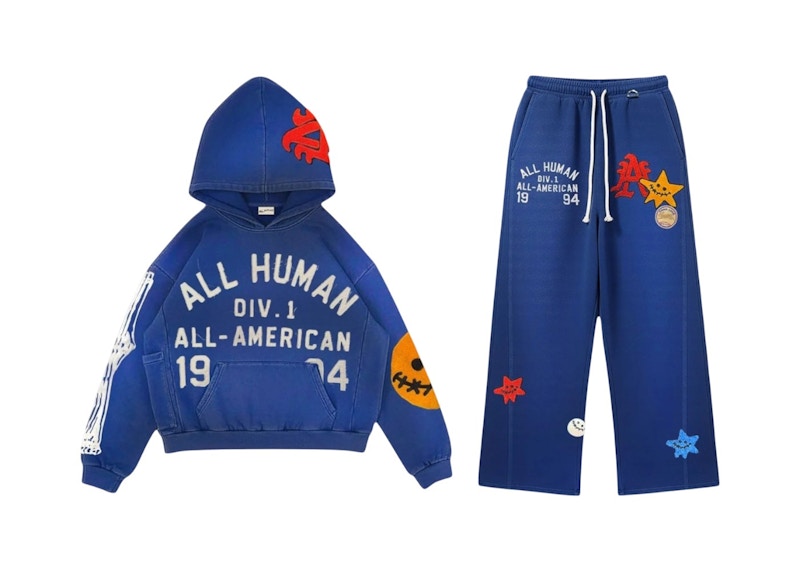 All Human El Perro Sweatsuit Blue Wash