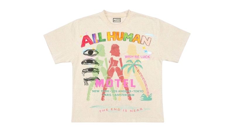 All Human Game Over T-shirt Cream