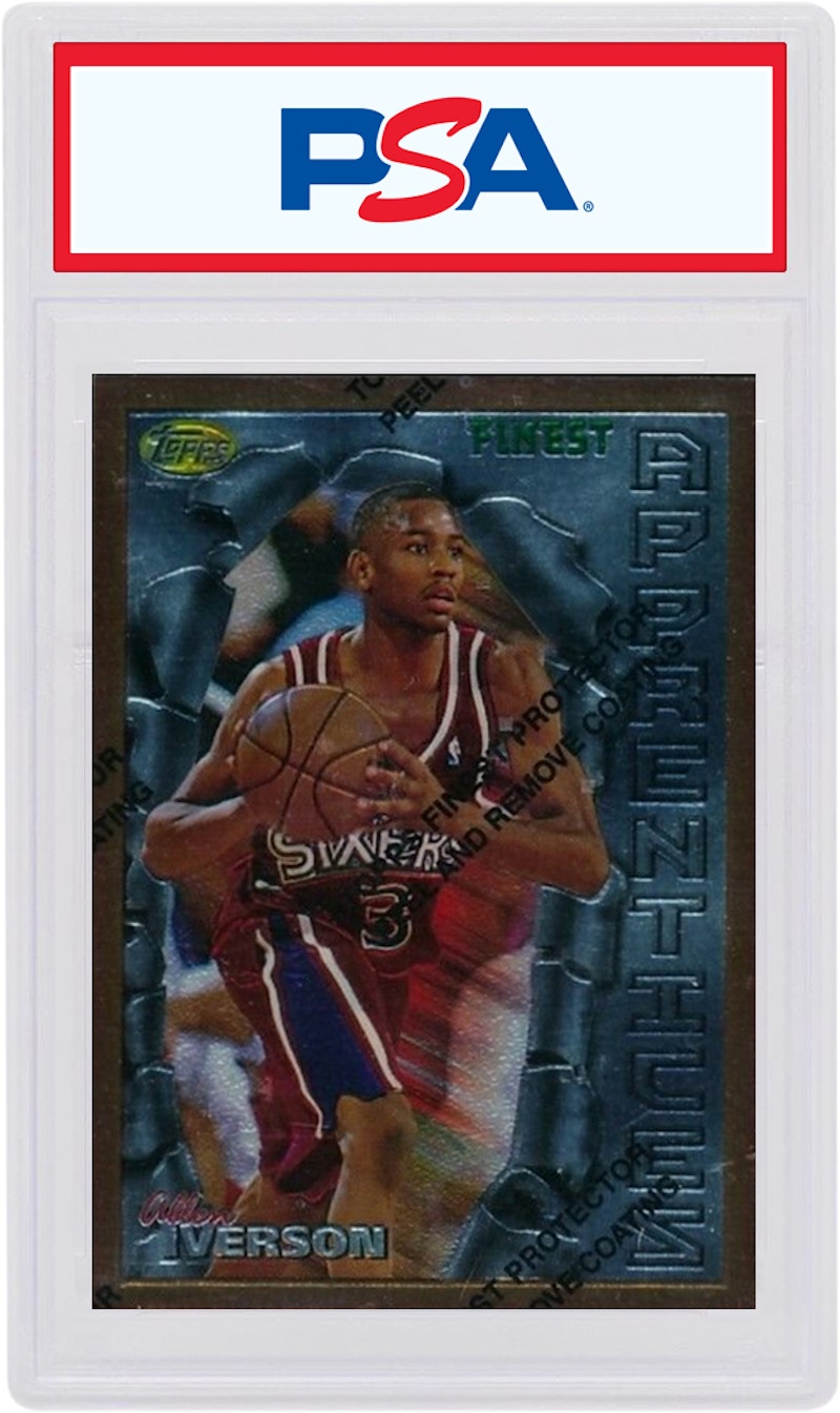 Allen Iverson 1996 Topps Finest w/ Coating Rookie #69 (PSA or BGS Graded)