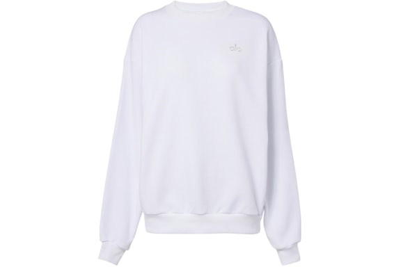 Alo Yoga Accolade Cotton-Blend Sweatshirt White
