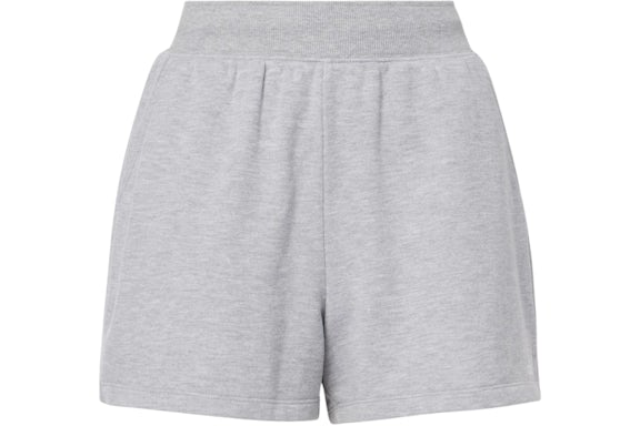 Alo Yoga Low Key Cotton-Blend Shorts Athletic Heather Grey
