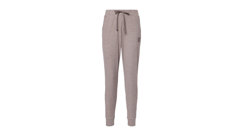 Alo Yoga Muse Ribbed-Knit Sweatpants Raisinette Heather